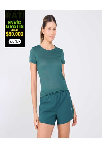 Camiseta Para Mujer Manga Corta Cuello Redondo Color Verde  Marca Ostu #40092385 Ostu