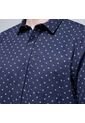 Camisa Para Hombre Manga Corta Con Bolsillo Color Azul  Marca Ostu #60010666 de Ostu