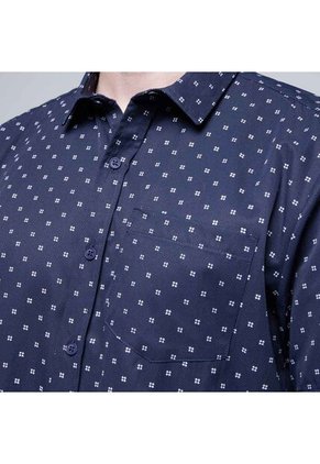 Camisa Para Hombre Manga Corta Con Bolsillo Color Azul  Marca Ostu #60010666