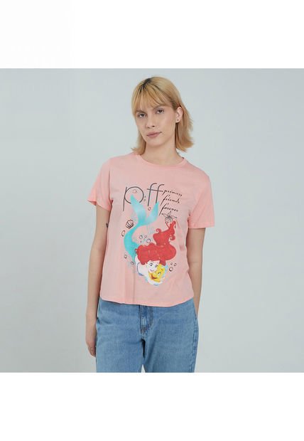Camiseta Para Mujer Manga Corta Color Rosado  Marca Ostu #40091684