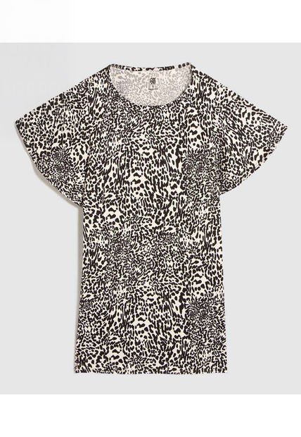 Camiseta Para Mujer Manga Corta Color Negro Marca Ostu #40092225