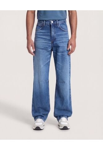 Jean  Para Hombre Loose Color Azul Marca Ostu #60160446 Ostu