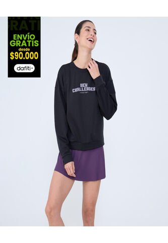 Buzo Para Mujer Cuello Redondo Color Negro Marca Ostu #40060455 Ostu