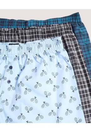 Boxer Para Hombre Bragueta Amplio Color Azul Marca Ostu #60000520