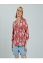 Blusa Para Mujer Manga 3/4 Color Rosaoscuro Marca Ostu #40120837 de Ostu