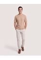 Camiseta Regular Texturizada  Para Hombre Café Ostu de Ostu