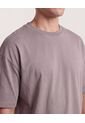 Camiseta Relaxed Estampado Posterior  Para Hombre Café Ostu de Ostu