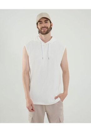 Camiseta Para Hombre Manga Sisa Cuello Redondo Color Crema Marca Ostu #60091694