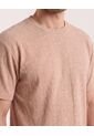Camiseta Regular Texturizada  Para Hombre Café Ostu de Ostu