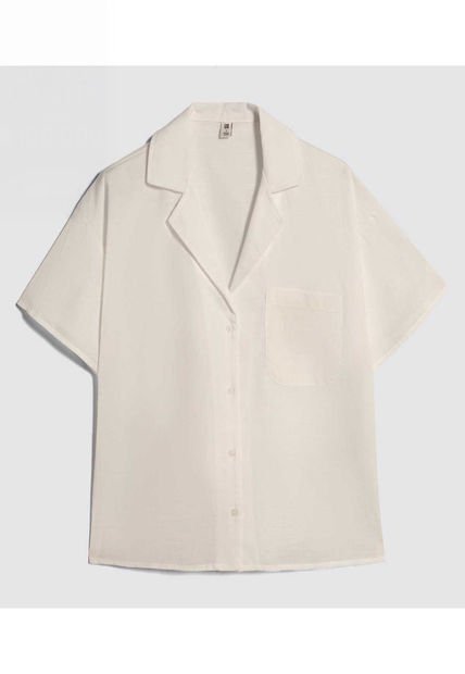 Camisa Para Mujer Manga Corta Color Blanco Marca Ostu #40010269