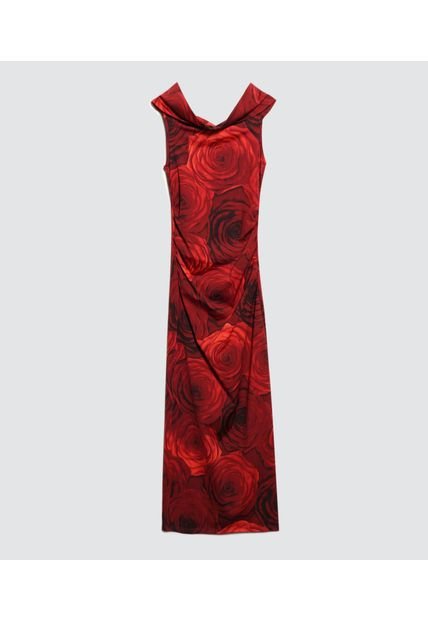 Vestido Para Mujer Manga Corta Color Rojo Marca Ostu #40170289