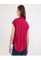 Camisa Para Mujer Manga Corta Color Rojo Marca Ostu #40010306 de Ostu