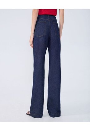 Jean Para Mujer Wide-Leg Color Azul Marca Ostu #40160493