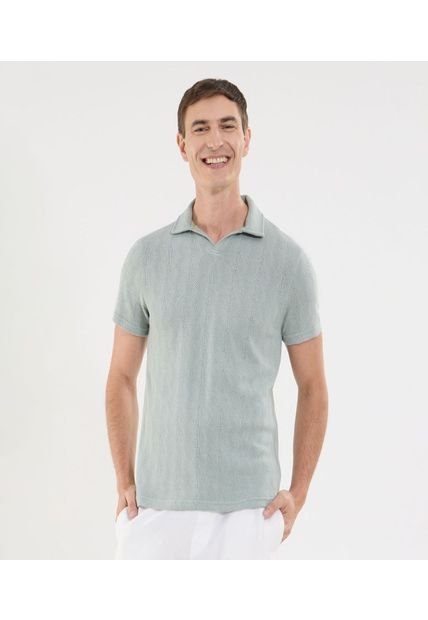 Polo Para Hombre Cuello Maquina Sin Bolsillo Color Verde Marca Ostu #60110788