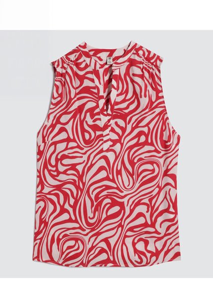 Blusa Para Mujer Manga Sisa Color Rojo Marca Ostu #40121068
