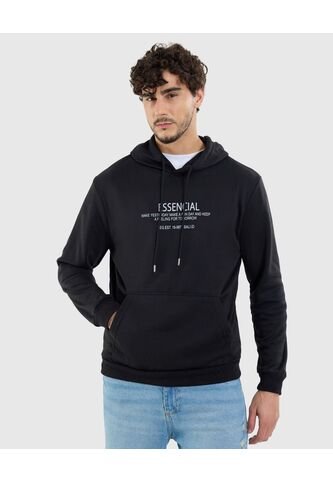 Buzo Para Hombre Hoodie Color Negro Marca Ostu #60060460 Ostu