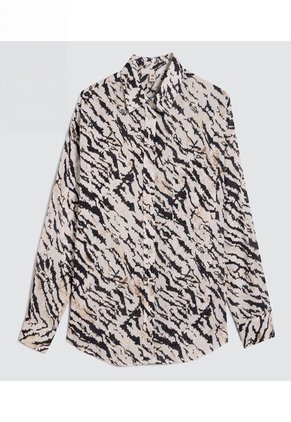 Camisa Para Mujer Manga Larga Color Crema Marca Ostu #40010248