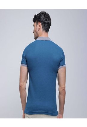 Polo Para Hombre Cuello Tejido Sin Bolsillo Color Azul Oscuro Marca Ostu #60110619