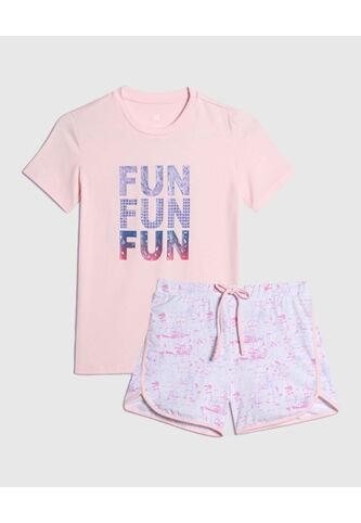 Pijama Para Niña M/C P/C Color Rosado  Marca Ostu #90040071 Ostu