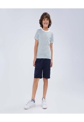 Bermuda Para Niño  Color Azul  Marca Ostu #80100048 Ostu