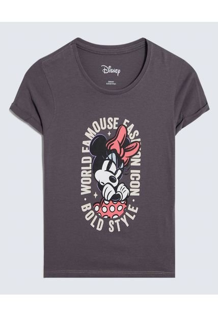 Camiseta Infantil Niña Manga Corta Cuello Redondo Color Gris Marca Ostu #90090282