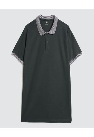 Polo Para Hombre Cuello Tejido Sin Bolsillo Color Verde  Marca Ostu #60110723 Ostu