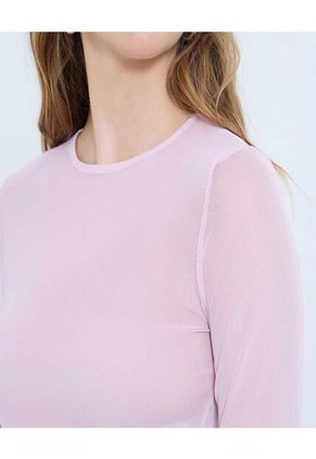 Camiseta Para Mujer Manga Larga Cuello Redondo Color Rosado Marca Ostu #40092445