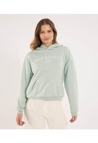 Buzo Para Mujer Hoodie Color Verde Marca Ostu #40060505 Ostu