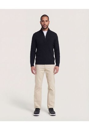 Saco Para Hombre Cuello Alto O Cuello Tortuga Color Negro Marca Ostu #60330049
