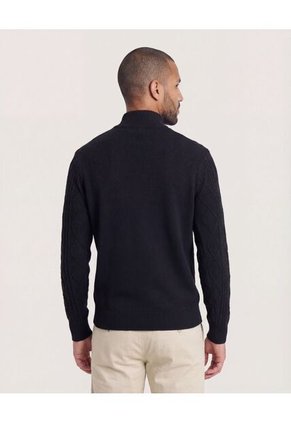 Saco Para Hombre Cuello Alto O Cuello Tortuga Color Negro Marca Ostu #60330049