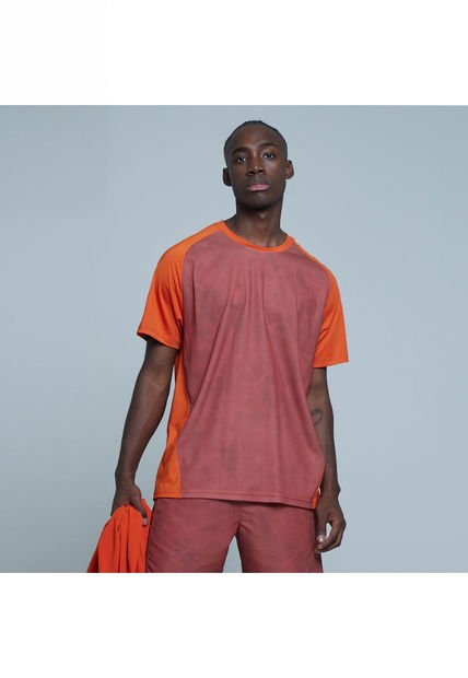 Camiseta Para Hombre Manga Corta Color Naranja Marca Ostu #60091134