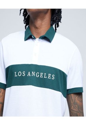 Polo Para Hombre Cuello Maquina Sin Bolsillo Color Blanco Marca Ostu #60110669