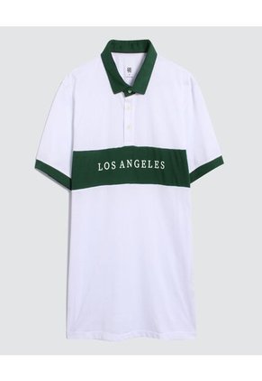 Polo Para Hombre Cuello Maquina Sin Bolsillo Color Blanco Marca Ostu #60110669