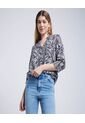 Blusa Para Mujer Manga 3/4 Color Negro Marca Ostu #40120983 de Ostu