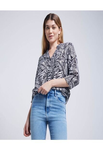 Blusa Para Mujer Manga 3/4 Color Negro Marca Ostu #40120983