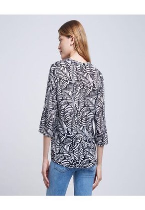 Blusa Para Mujer Manga 3/4 Color Negro Marca Ostu #40120983