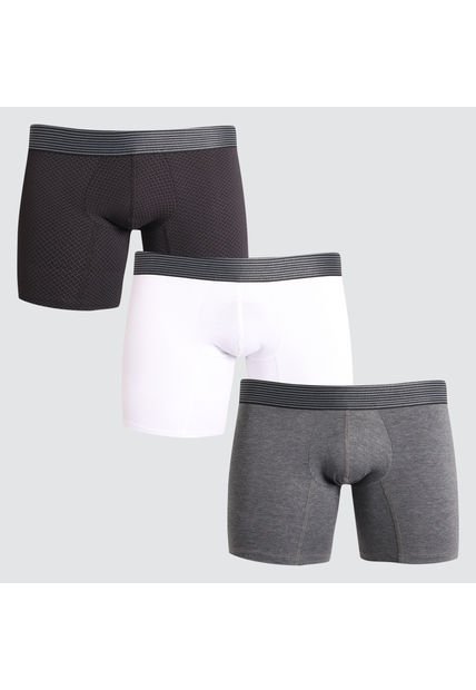 Boxer Para Hombre Filete Medio Algodón Color Pack X Marca Ostu #60000342