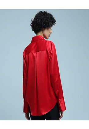 Camisa Para Mujer Manga Larga Color Rojo Marca Ostu #40010179