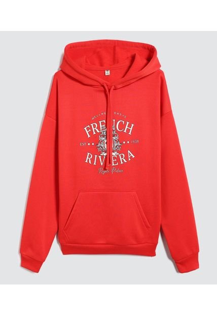 Buzo Para Mujer Hoodie Color Rojo Marca Ostu #40060351
