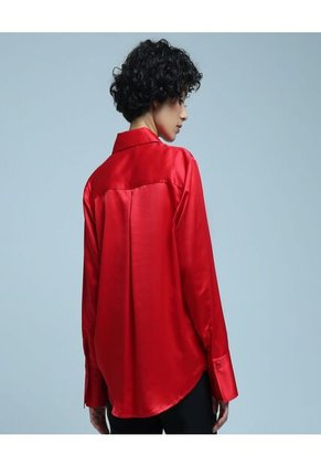 Camisa Para Mujer Manga Larga Color Rojo Marca Ostu #40010179