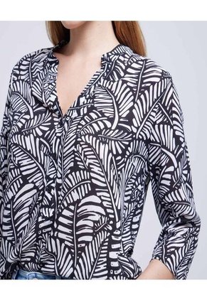 Blusa Para Mujer Manga 3/4 Color Negro Marca Ostu #40120983