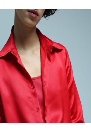 Camisa Para Mujer Manga Larga Color Rojo Marca Ostu #40010179