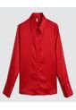 Camisa Para Mujer Manga Larga Color Rojo Marca Ostu #40010179 de Ostu