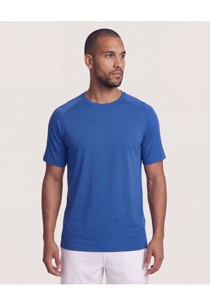 Camiseta  Para Hombre Manga Corta Cuello Redondo Color Azul Marca Ostu #60091937