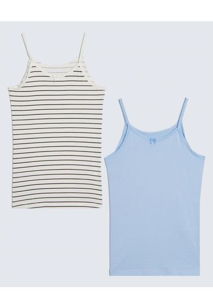 Top Infantil Niña  Color Azul Marca Ostu #90220003