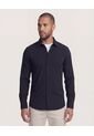 Camisa  Para Hombre Manga Larga Sin Bolsillo Cuello C Color Negro Marca Ostu #60010915 de Ostu