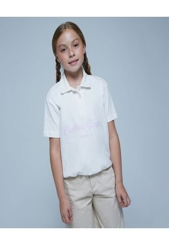 Camiseta Para Niña Manga Corta Color Blanco Marca Ostu #90090222 Ostu