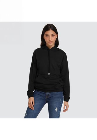 Buzo Para Mujer Hoodie Color Negro Marca Ostu #40060231 Ostu