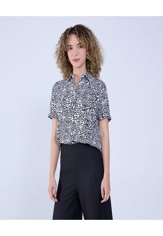 Camisa Para Mujer Manga Corta Color Negro Marca Ostu #40010266 Ostu