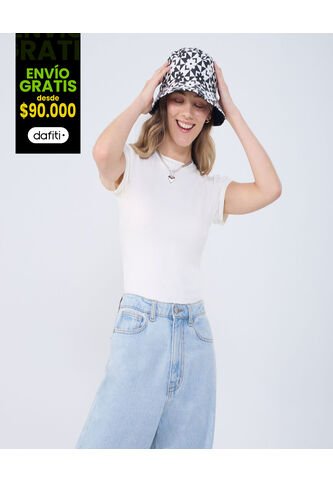 Body Para Mujer Manga Corta Color Crema Marca Ostu #40200172 Ostu